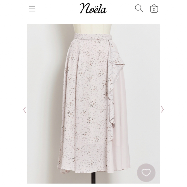 Noela(ノエラ)のS sizeノエラ noela ペアフラワー切り替えスカート ピンク レディースのスカート(ロングスカート)の商品写真