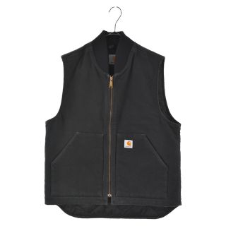 カーハート(carhartt)のCARHARTT カーハート DUCK VEST ダックベスト ブラック 品質タグ欠損(ベスト)