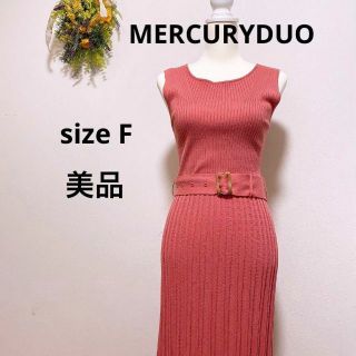 マーキュリーデュオ(MERCURYDUO)の【美品】MERCURYDUO 春夏にノースリーブワンピース(ロングワンピース/マキシワンピース)