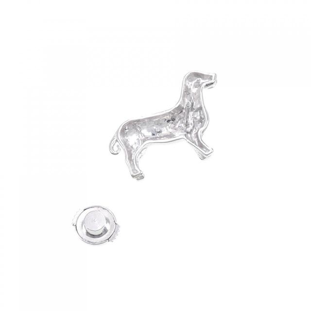 K18WG/K14WG ドッグ ダイヤモンド ブローチ 0.14CT-hybridautomotive.com