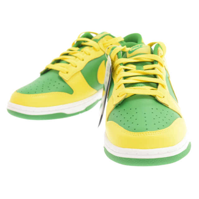 NIKE(ナイキ)のNIKE ナイキ DUNK LOW RETRO BTTYS Reverse Brazil DV0833-300 ダンクローレトロ リバースブラジル ローカットスニーカーシューズ グリーン/イエロー US9.5/27.5cm メンズの靴/シューズ(スニーカー)の商品写真