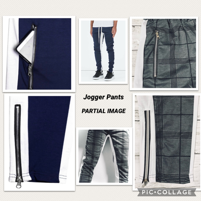 ▪️スウェット XLサイズ【スキニージョガーパンツ】チェック&ホワイト メンズのパンツ(ワークパンツ/カーゴパンツ)の商品写真