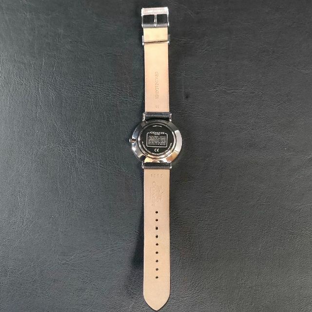 COACH(コーチ)の極美品✨coachコーチ　ホワイト　シルバー　ブラックレザー　レディースクォーツ レディースのファッション小物(腕時計)の商品写真