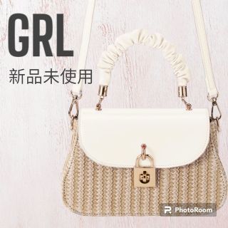 グレイル(GRL)の【本日限定価格】新品未使用GRL 2wayギャザーハンドルミニかごバッグ(かごバッグ/ストローバッグ)