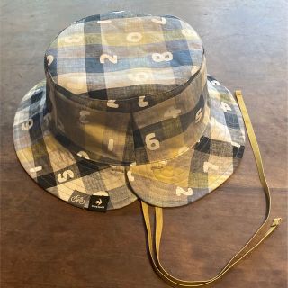 ソウソウ(SOU・SOU)のSOU・SOU  リネン　BIKE HAT  イエローチェック　カーキー (ハット)