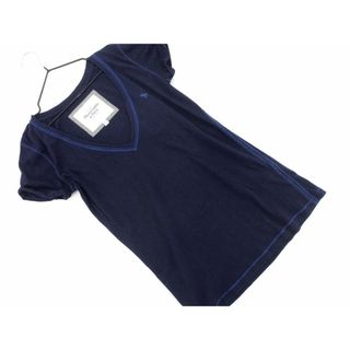 アバクロンビーアンドフィッチ(Abercrombie&Fitch)のAbercrombie & Fitch アバクロンビー＆フィッチ Vネック ワンポイント Tシャツ sizeXS/濃紺 ■◆ レディース(Tシャツ(半袖/袖なし))