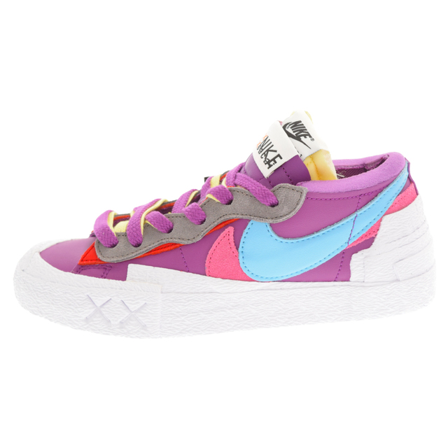 255センチワイズNIKE ナイキ ×sacai×KAWS BLAZER LOW PURPLE DUSK DM7901-500×サカイ×ブレーザー ローカットスニーカー パープルダスク US4/23cm