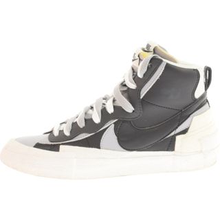 ナイキ(NIKE)のNIKE ナイキ ×Sacai BLAZER MID SACAI BV0072-002 ブレーザーミッド サカイ ミッドカットスニーカー シューズ ブラック/グレー US8.5/26.5cm(スニーカー)