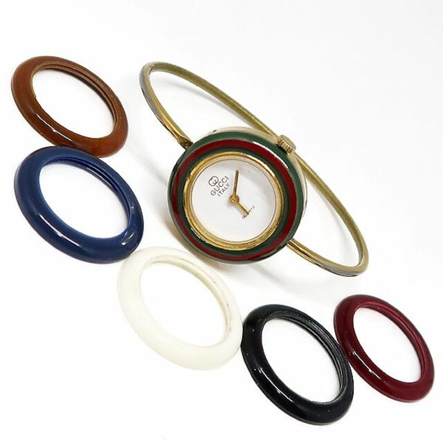 Gucci - 稼働品 GUCCI グッチ カメレオン チェンジベゼル 腕時計 替え