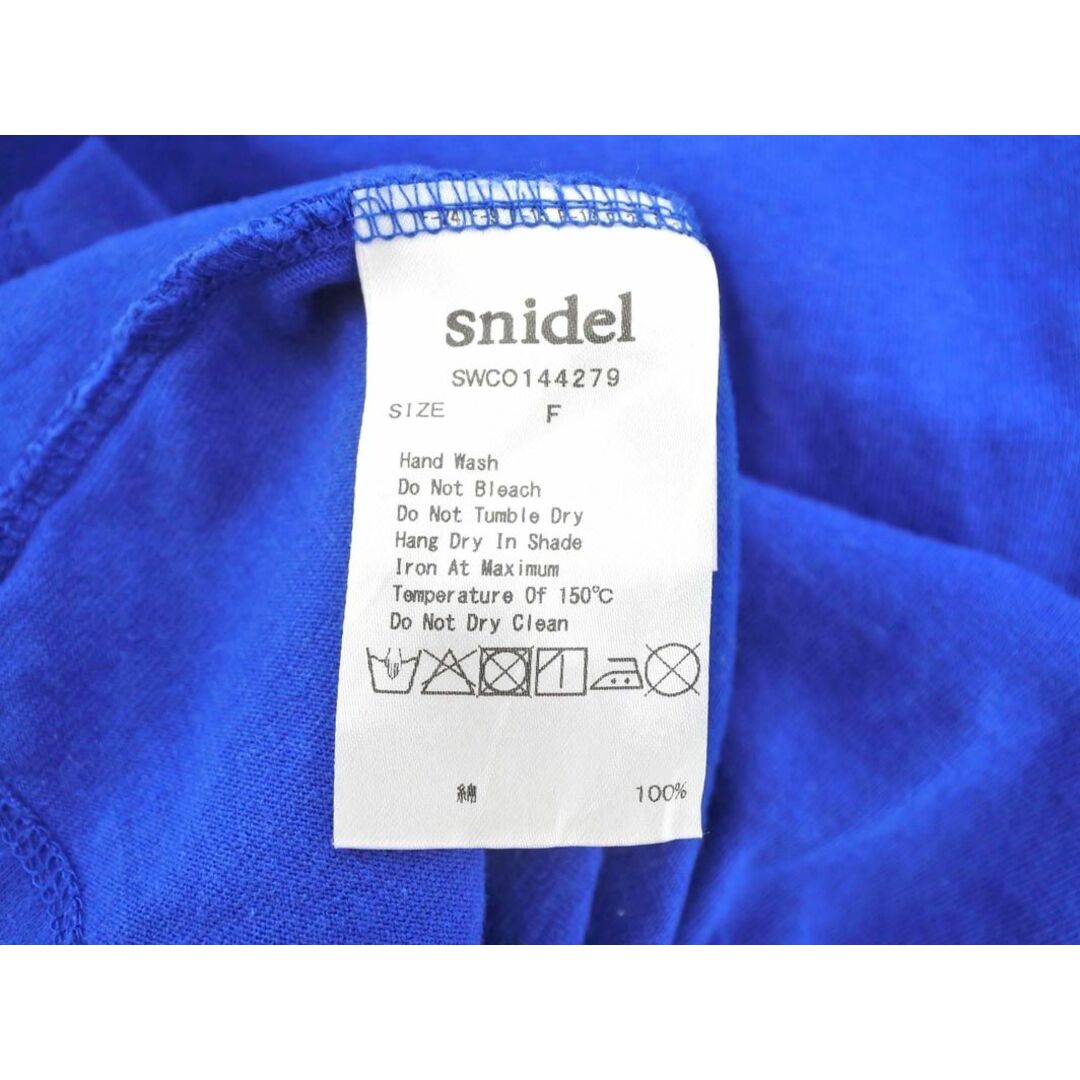 SNIDEL(スナイデル)のsnidel スナイデル プリント オーバーサイズ Tシャツ sizeF/青 ■◆ レディース レディースのトップス(Tシャツ(半袖/袖なし))の商品写真