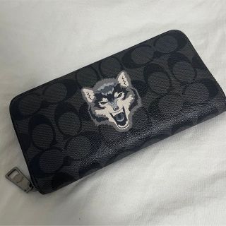 新品 COACH コーチ F31520 シグネチャー 狼 オオカミ 長財布-