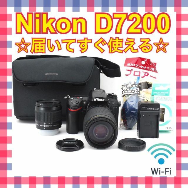 経典ブランド ❤Wi-Fi❤初心者オススメ❤Nikon D7200❤高画質・高精度