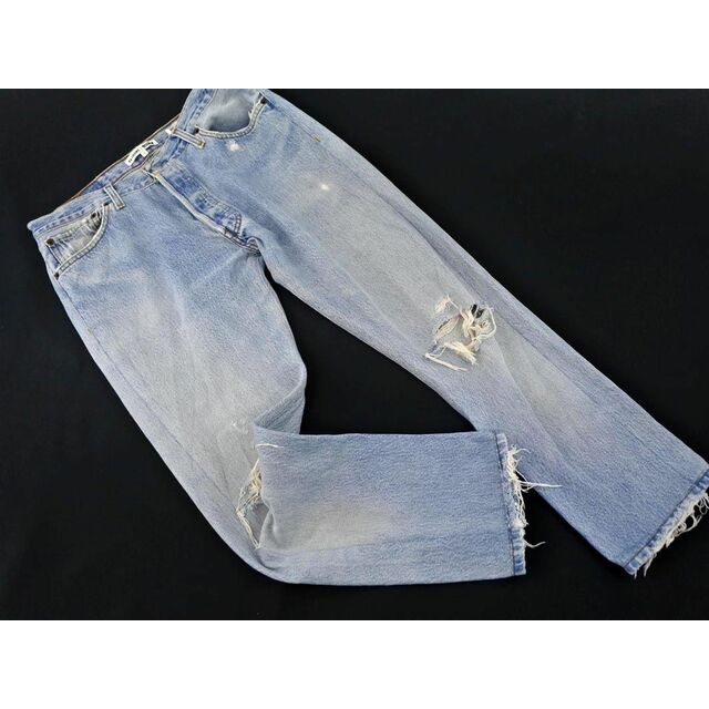 RE/DONE LEVI'S リダン リーバイス ダメージ加工 ボタンフライ デニムパンツ size25/青 ■■ レディース | フリマアプリ ラクマ