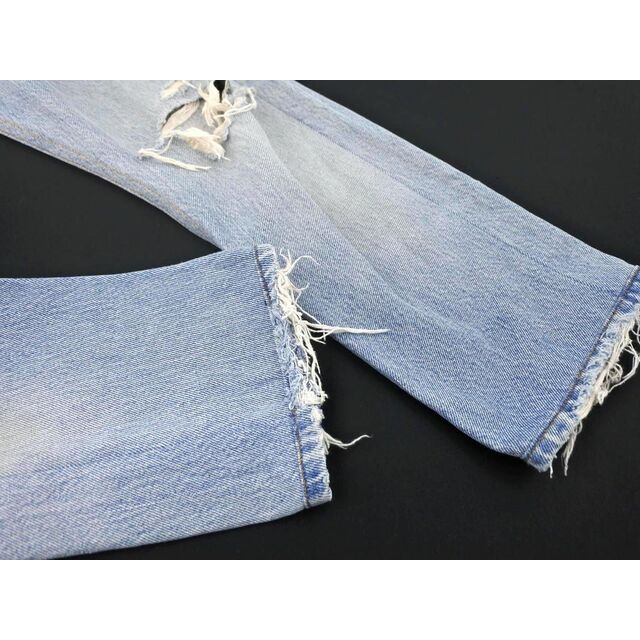 RE/DONE LEVI'S リダン リーバイス ダメージ加工 ボタンフライ デニムパンツ size25/青 ■■ レディース