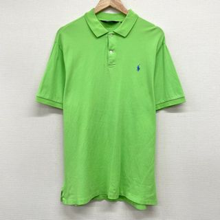 ラルフローレン(Ralph Lauren)のUS古着 ポロ ゴルフ ラルフローレン POLO GOLF RALPH LAUREN 鹿の子 ポロシャツ 半袖 ワンポイント ロゴ 刺繍 ストレッチ PRO FIT サイズ：メンズ L ライトグリーン 【中古】(ポロシャツ)