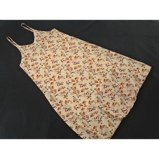 セシルマクビー(CECIL McBEE)のCECIL McBEE セシルマクビー 花柄 キャミソール ワンピース sizeM/ベージュ ■◆ レディース(ひざ丈ワンピース)