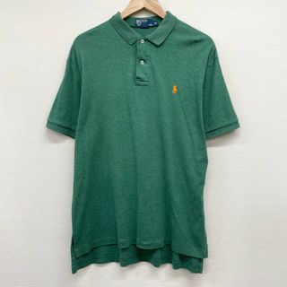 ラルフローレン(Ralph Lauren)のUS古着 ポロ ラルフローレン Polo by Ralph Lauren コットン ポロシャツ 半袖 ワンポイント ロゴ 刺繍 サイズ：メンズ M グリーン ミックスカラー 【中古】(ポロシャツ)