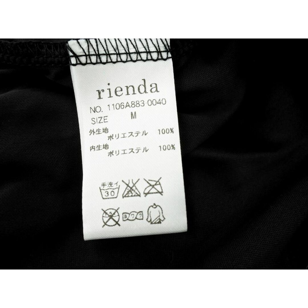 rienda(リエンダ)のrienda リエンダ 総柄 プリーツ 切替 ベアトップ ワンピース sizeM/オフホワイトｘ黒 ■◆ レディース レディースのワンピース(ロングワンピース/マキシワンピース)の商品写真