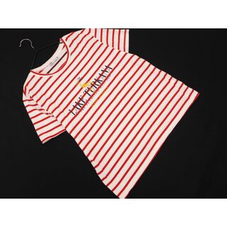 ザラ(ZARA)のZARA ザラ ボーダー プリント Tシャツ sizeS/白ｘ赤 ■◆ レディース(Tシャツ(半袖/袖なし))