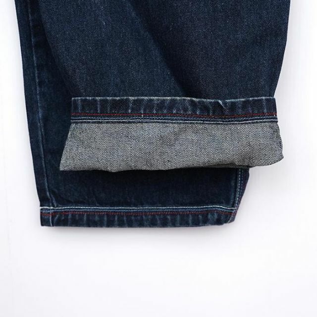 W34 FUBU フブ ファットアルバート ポケット刺繍ワイドバギーデニム 青