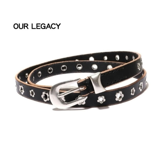 即完品　22SS OUR LEGACY FLOWER LEATHER BELTS