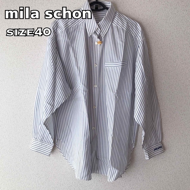 mila schon - ミラショーン ストライプ シャツ ブラウス サイズ40の