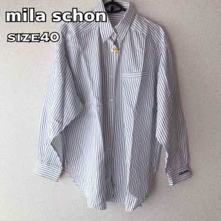 ミラショーン(mila schon)のミラショーン　ストライプ　シャツ　ブラウス　サイズ40(シャツ/ブラウス(長袖/七分))