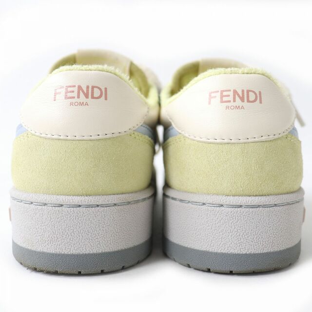 FENDI(フェンディ)の美品△イタリア製 FENDI フェンディ 8E8252 AI1N MATCH Sneakers FFロゴ スニーカー パステルカラー マルチカラー レディース 35 箱・袋付 レディースの靴/シューズ(スニーカー)の商品写真