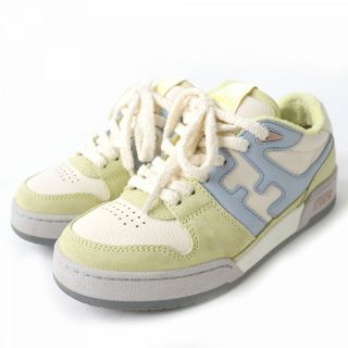 フェンディ(FENDI)の美品△イタリア製 FENDI フェンディ 8E8252 AI1N MATCH Sneakers FFロゴ スニーカー パステルカラー マルチカラー レディース 35 箱・袋付(スニーカー)