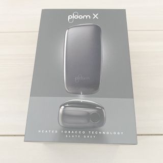 プルームテック(PloomTECH)のploom X スターターキット(ストレートグレイ)(タバコグッズ)