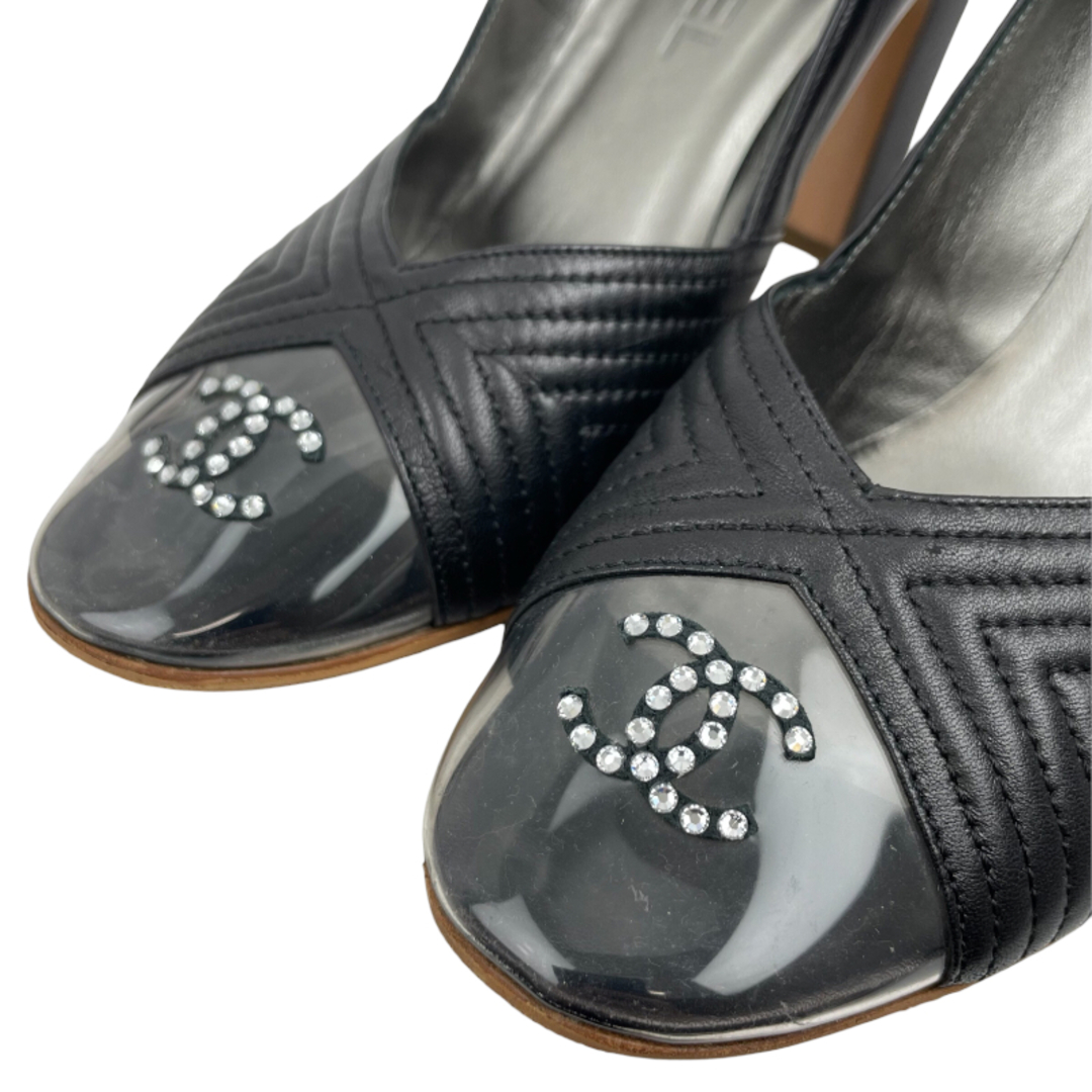 CHANEL(シャネル)の　シャネル CHANEL クリアトゥココマークデザインパンプス G28550 ブラック レディース パンプス レディースの靴/シューズ(ハイヒール/パンプス)の商品写真
