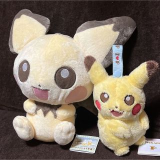 ポケモン(ポケモン)のピカチュウとピチューのぬいぐるみセット ふわふわver.(ぬいぐるみ)