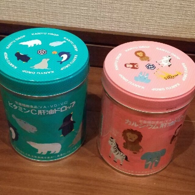 缶のままの発送!! 河合 肝油 300粒×2種類