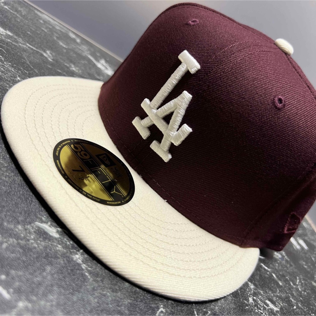 激レア】NEW ERA ロサンゼルス ドジャース ワインレッド ツートン-