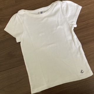 プチバトー(PETIT BATEAU)の100〜110＊プチバトー ホワイト Tシャツ 半袖(Tシャツ/カットソー)