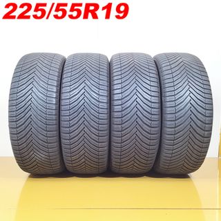 送料無料 2021年製 MICHELIN ミシュラン 225/55R19 105W XL CROSS CLIMATE SUV 夏タイヤ サマータイヤ 4本セット [ A3324P ] 【中古タイヤ】(タイヤ・ホイールセット)