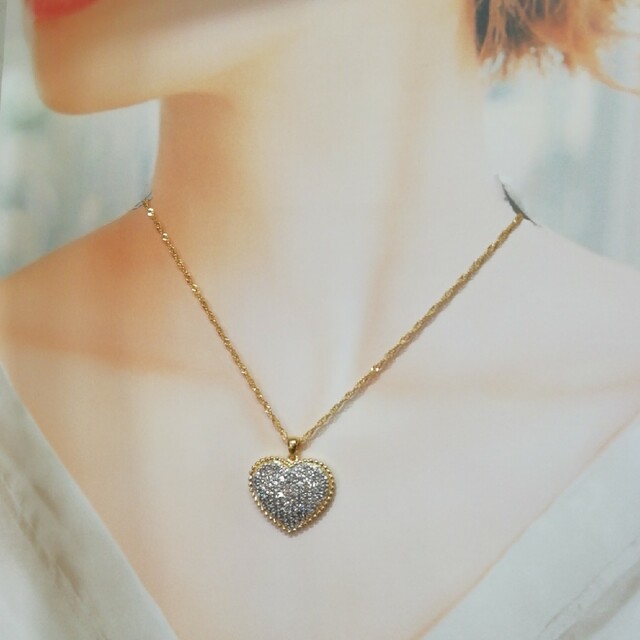 K18〈750〉❤️ダイヤ✨2.01ct❤️ハートデザイン✨豪華✨ネックレス