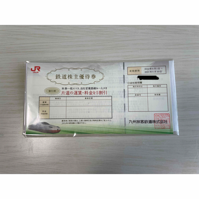 JR九州　株主優待券 チケットの乗車券/交通券(鉄道乗車券)の商品写真