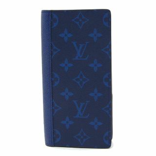 ルイヴィトン(LOUIS VUITTON)の美品 ルイヴィトン 長財布 タイガラマ ポルトフォイユ・ブラザ モノグラム 青(長財布)