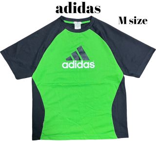 アディダス(adidas)のadidas ラグランTシャツ センターデカロゴ グリーン×グレー(Tシャツ/カットソー(半袖/袖なし))