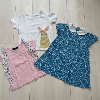 ユニクロ(UNIQLO)の女の子90サイズ3点セット(ワンピース)