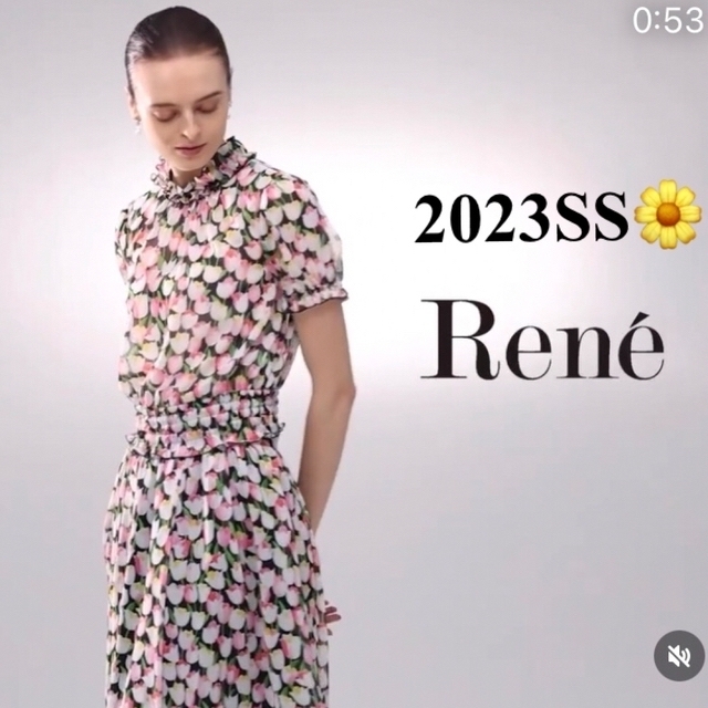 Rene 2023年製【新品未使用タグ付き】チューリップ????ブラウス34