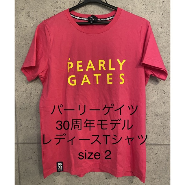 PEARLY GATES(パーリーゲイツ)のパーリーゲイツ　30周年モデル　レディース半袖Tシャツ　USED スポーツ/アウトドアのゴルフ(ウエア)の商品写真