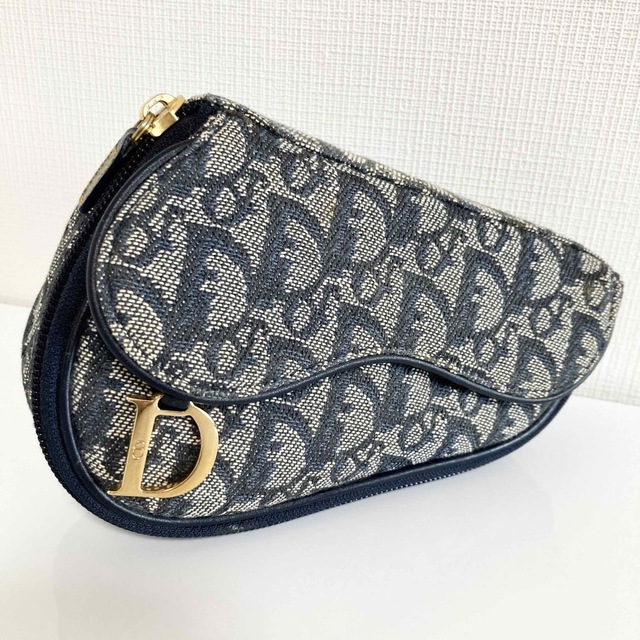 【人気✨】 Dior ディオール 二つ折り財布 サドル トロッター ゴールド金具
