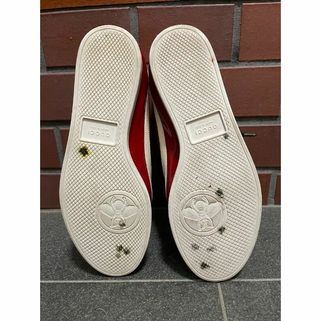 Gucci(グッチ)の【美品】Gucci グッチ エナメル 靴 シューズ スニーカー 赤 レディースの靴/シューズ(スニーカー)の商品写真