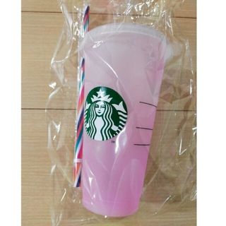 スターバックス(Starbucks)のスターバックス　カラーチェンジリユーザブルカップコールドカップ　マゼンタ色(その他)