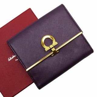 サルヴァトーレフェラガモ(Salvatore Ferragamo)のサルヴァトーレフェラガモ Salvatore Ferragamo 二つ折り財布 レザー パープル ユニセックス 送料無料【中古】 g3700a(財布)