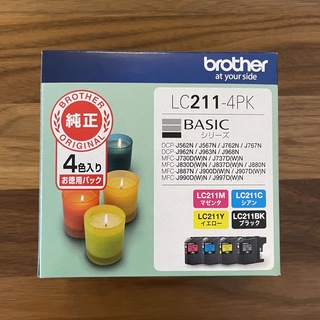 ブラザー(brother)の【ブラザー純正品】インクカートリッジ LC211-4PK(PC周辺機器)