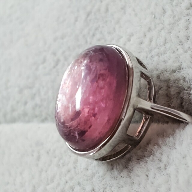 天然石リング ピンクパープルマイカ シルバー925 レディースのアクセサリー(リング(指輪))の商品写真
