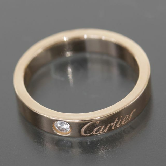 Cartier - カルティエ エングレーブド ダイヤ リング 6号 K18PG ギャラ 